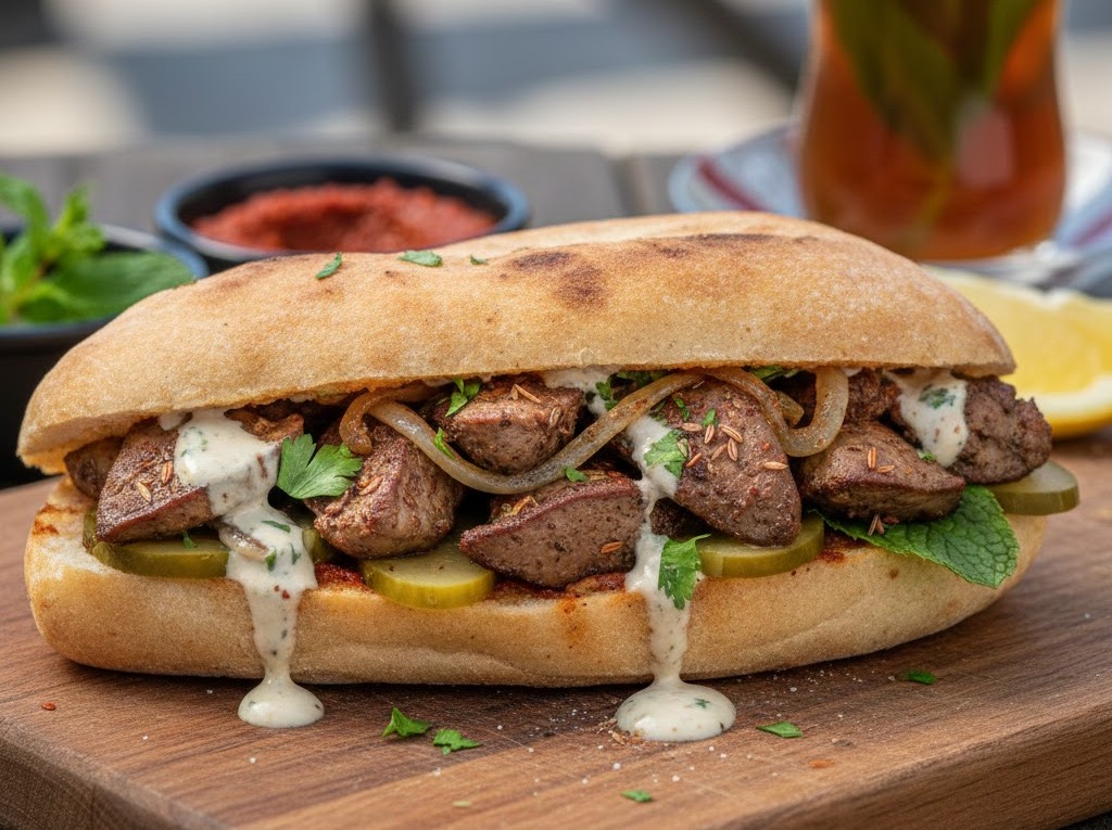 ساندويش كبدة دجاج