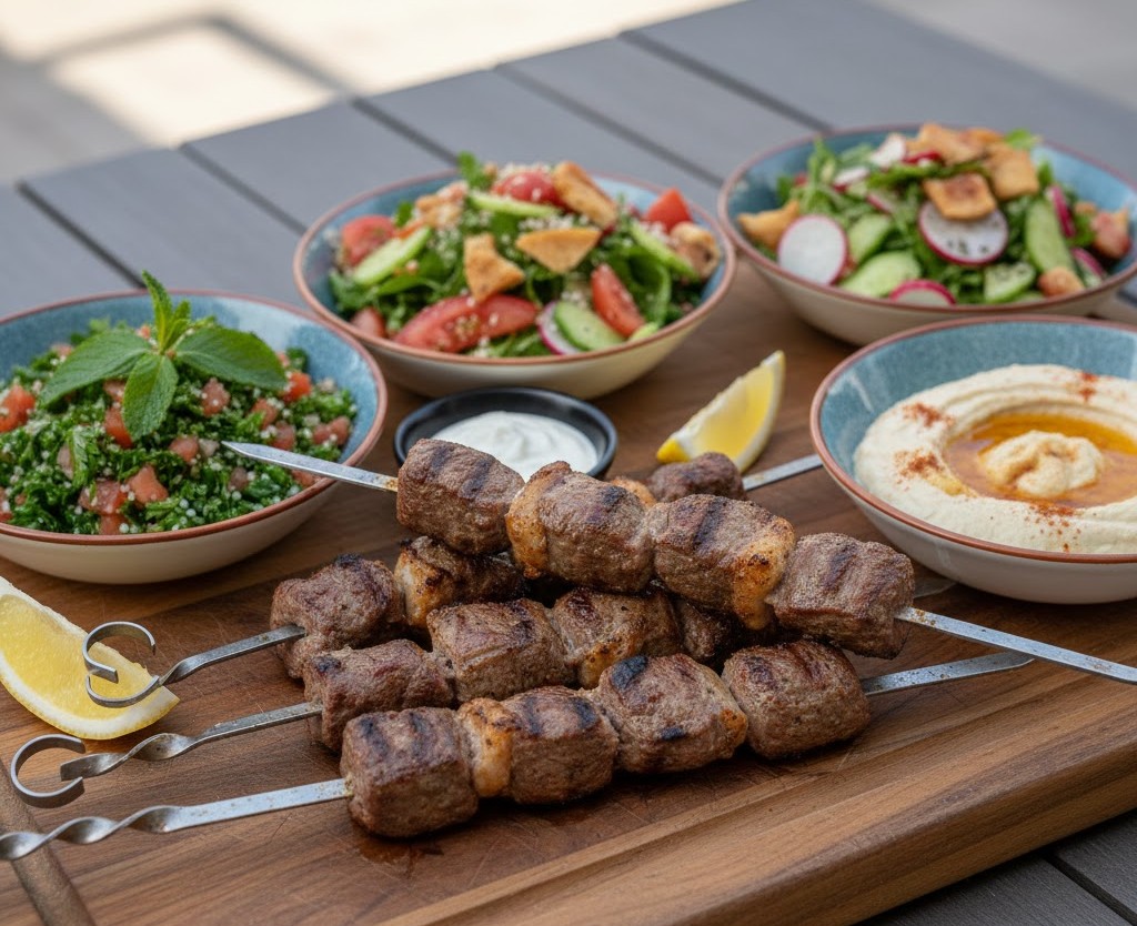 شقف خروف مع سلطات