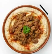 حمص مع لحمة