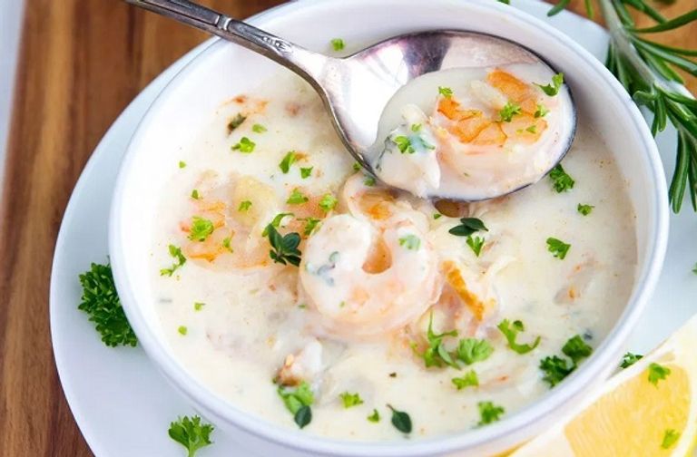 شوربة سي فود بالكريمة 