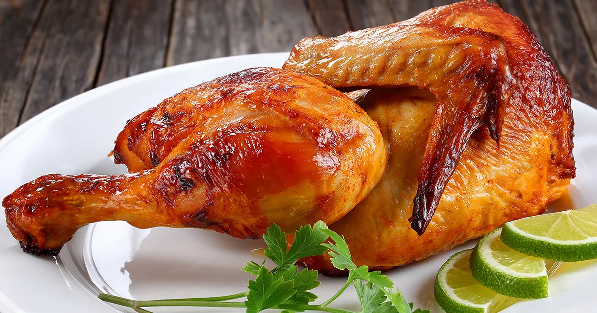 نصف دجاجه مشويه