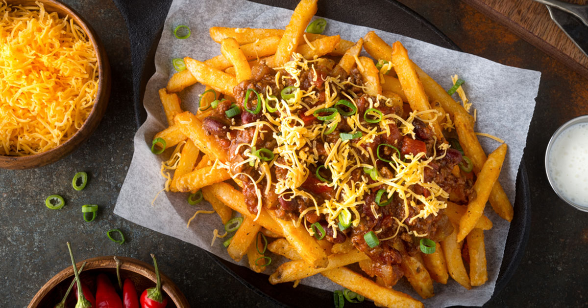 بطاطا مقيلة باللحم والجبن