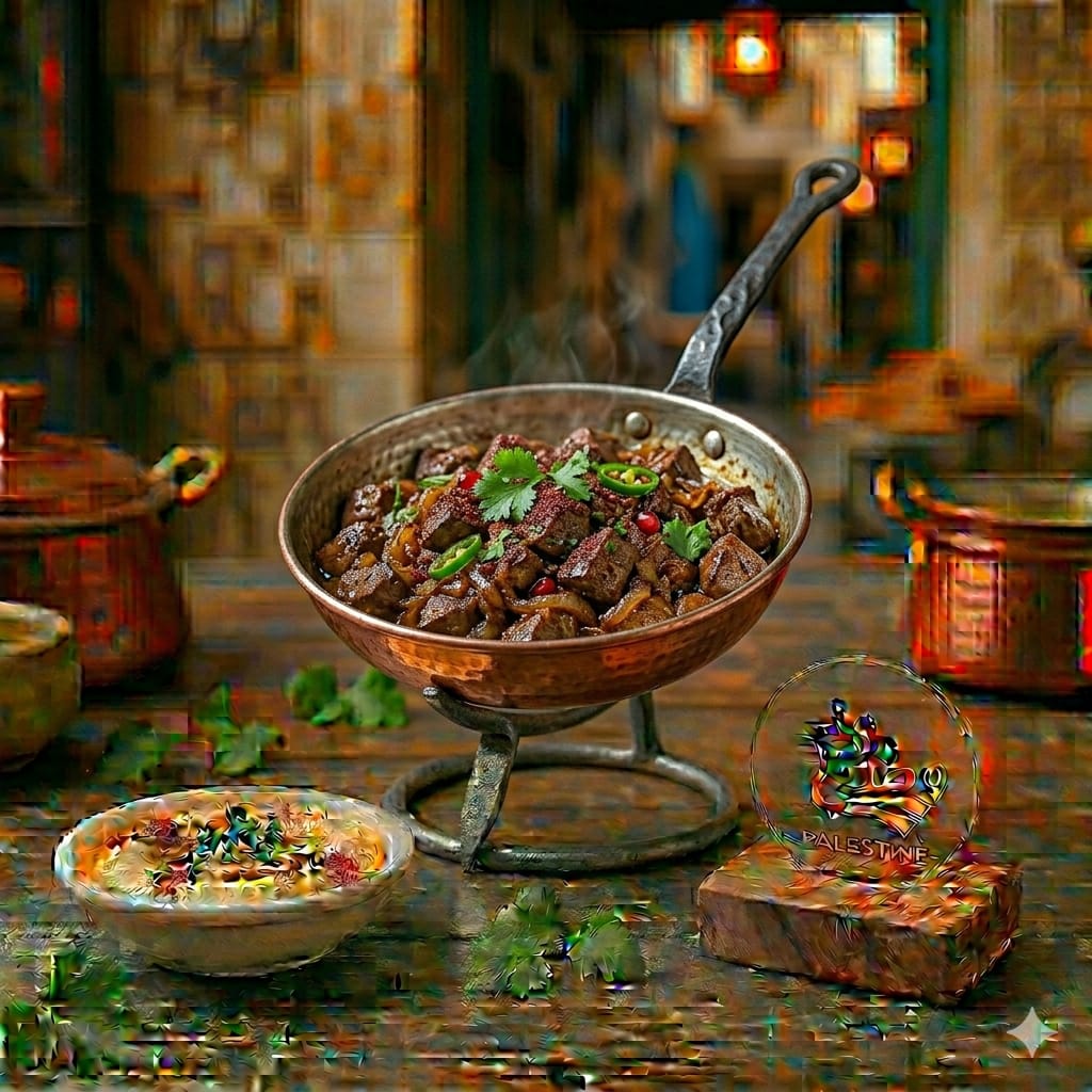 قلاية كبدة مع دبس الرمان