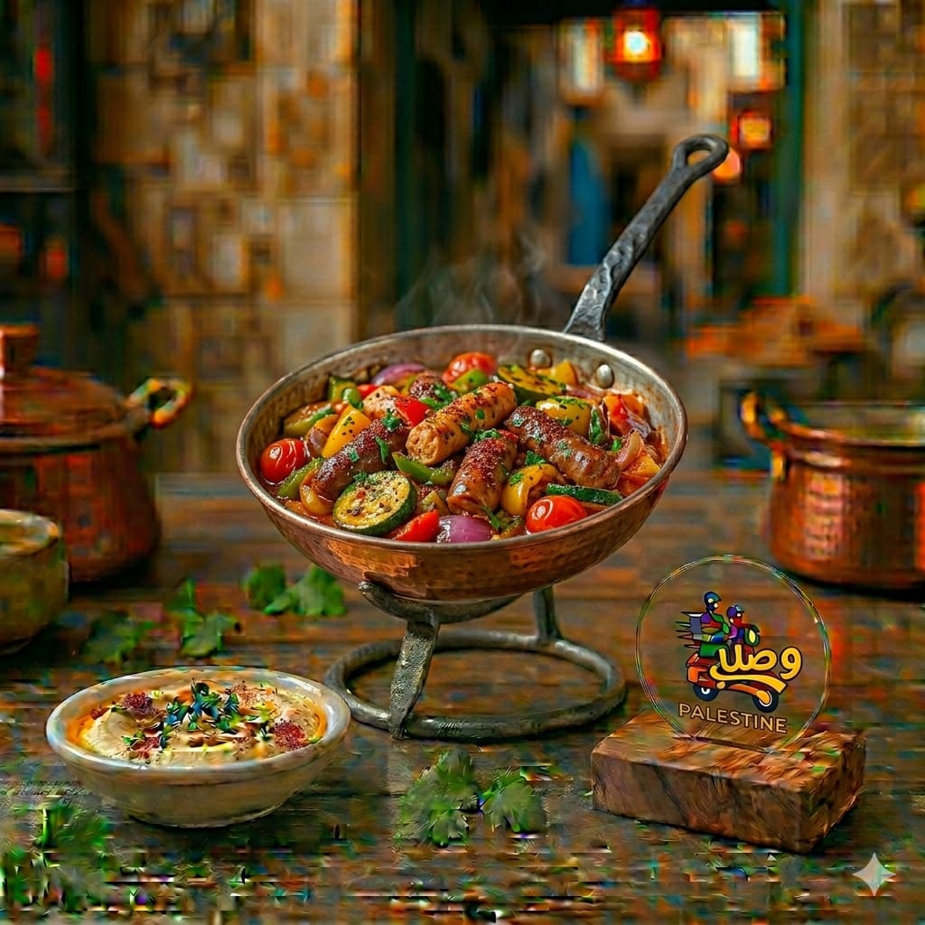 نقانق مع خضار 