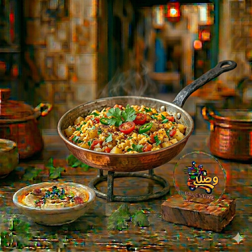 مبعثره بيض مع بطاطا