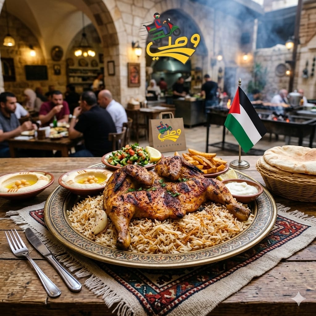 وجبه 1/2 دجاجه مع ارز مندي 