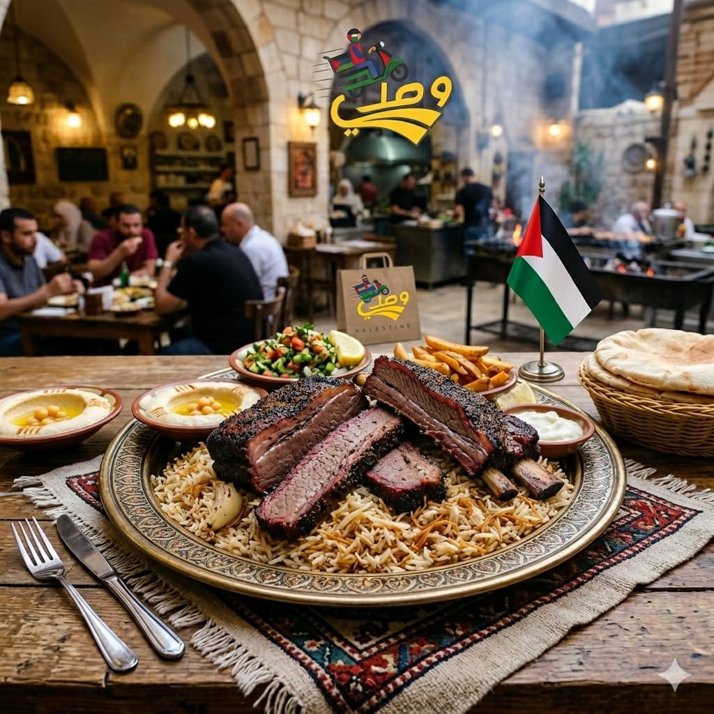 وجبه لحمه مدخنه 200غم مع ارز مندي 