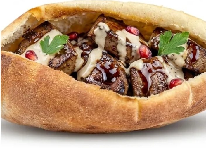 كبدة دبس رمان مع طحينيه